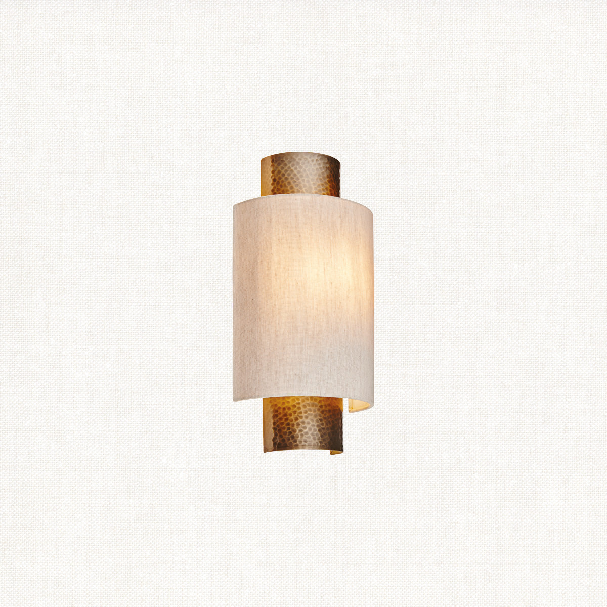 Isaac Wall Light in Hammered Bronze