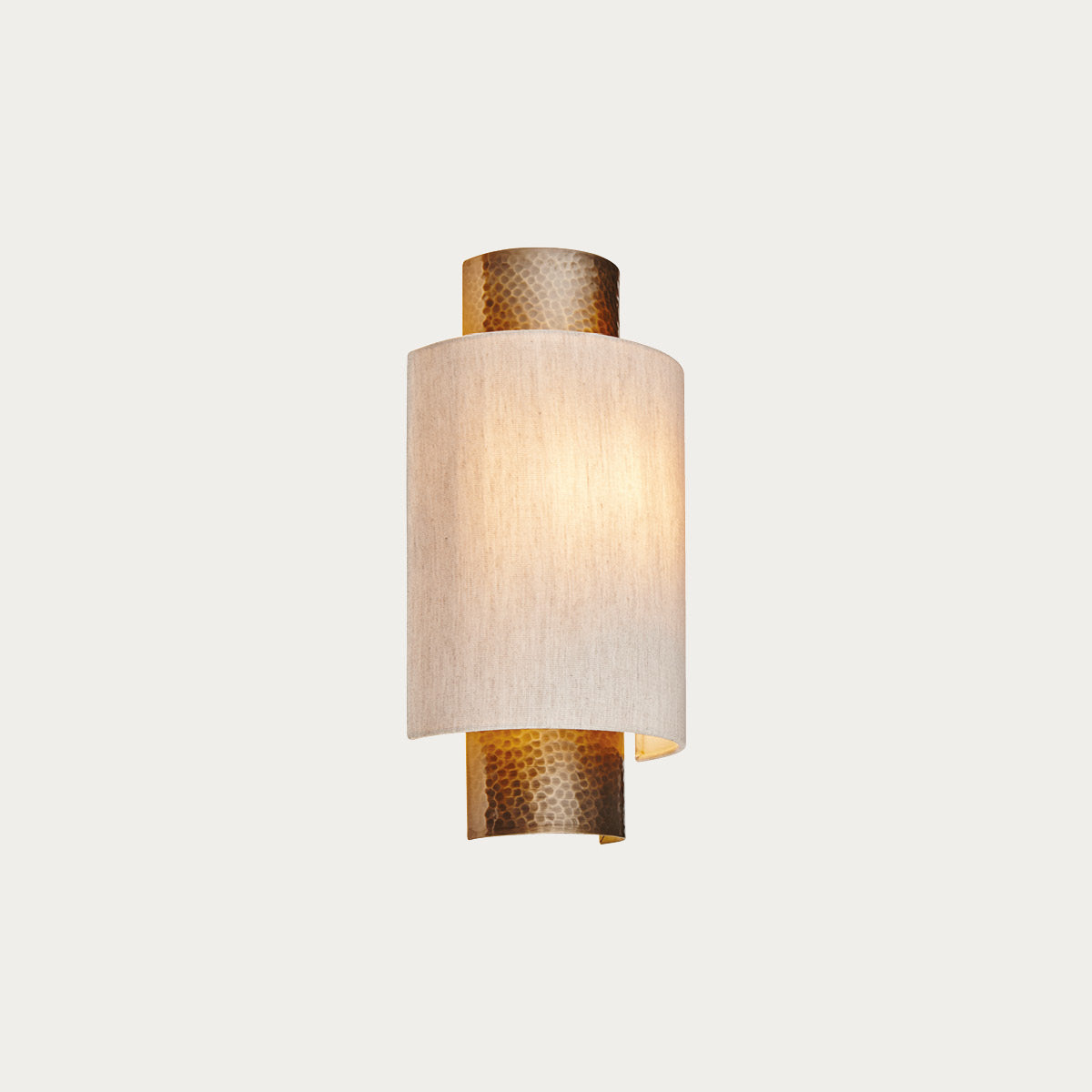 Isaac Wall Light in Hammered Bronze