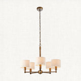 Isaac Five Light Pendant in Hammered Bronze