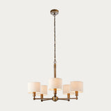 Isaac Five Light Pendant in Hammered Bronze