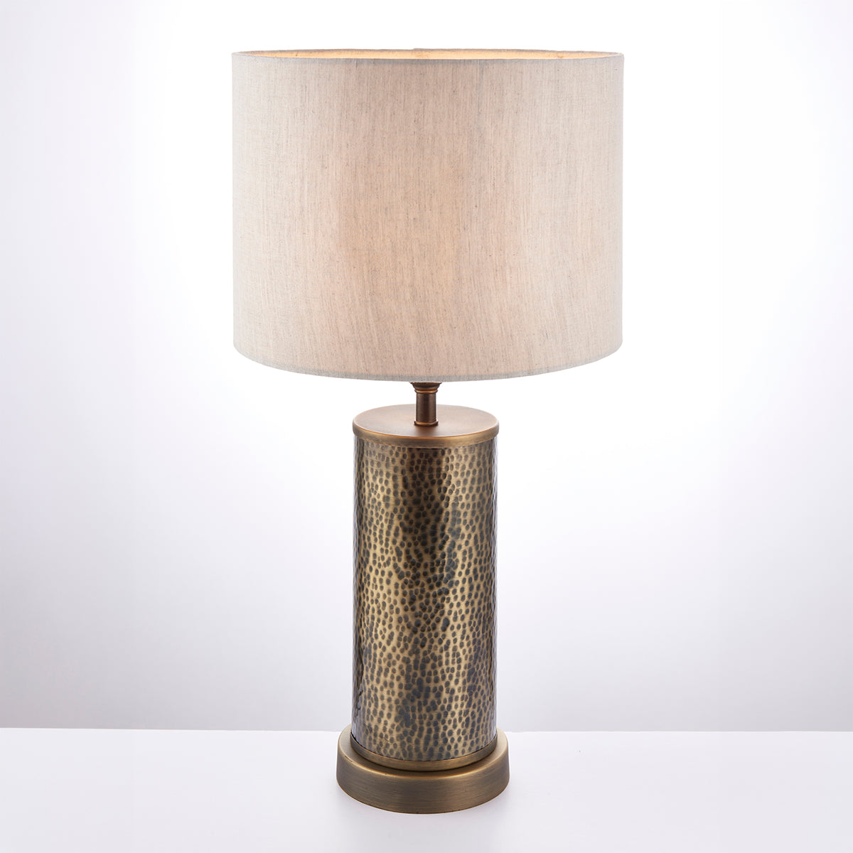 Isaac Table Lamp in Hammered Bronze