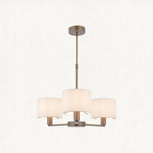 Sirocco Three-Arm Pendant in Bronze