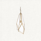 Quartz Metal and Glass Pendant