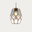 Bryson Smoked Glass Pendant Shade in Antique Brass
