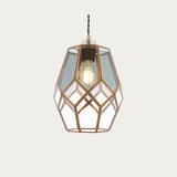 Bryson Smoked Glass Pendant Shade in Antique Brass