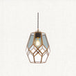 Bryson Smoked Glass Pendant Shade in Antique Brass