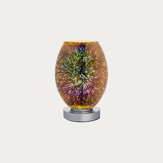 Astrid Holographic Glass Table Lamp in Chrome