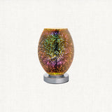 Astrid Holographic Glass Table Lamp in Chrome