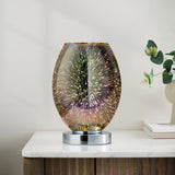 Astrid Holographic Glass Table Lamp in Chrome