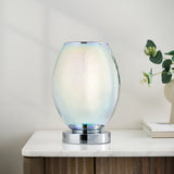 Astrid Holographic Glass Table Lamp in Chrome