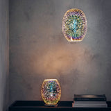 Astrid Holographic Glass Table Lamp in Chrome