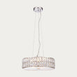 Elara Clear Crystal Five Light Pendant in Chrome