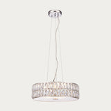 Elara Clear Crystal Five Light Pendant in Chrome