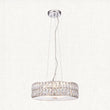 Elara Clear Crystal Five Light Pendant in Chrome