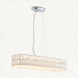 Elara Clear Crystal Five Light Linear Pendant in Chrome