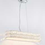 Elara Clear Crystal Five Light Linear Pendant in Chrome