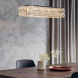 Elara Clear Crystal Five Light Linear Pendant in Chrome