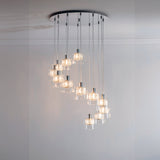 Elara Clear Glass Twelve Light Pendant in Chrome