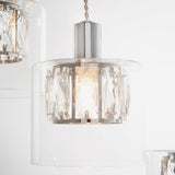 Elara Clear Glass Twelve Light Pendant in Chrome