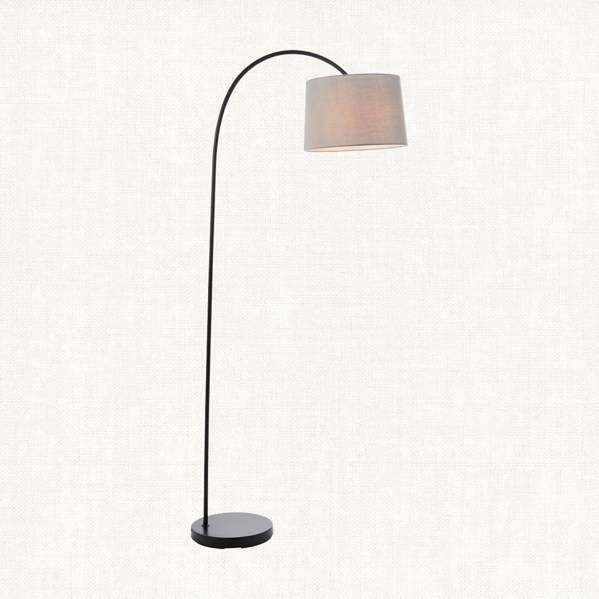 Willow Curved Floor Lamp in Black and Grey