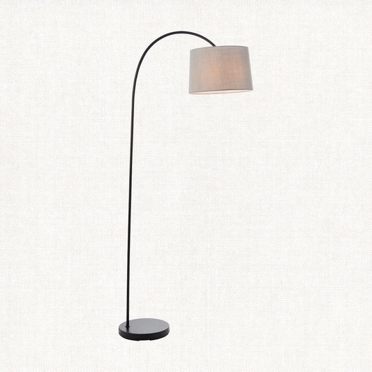 Willow Curved Floor Lamp in Black and Grey