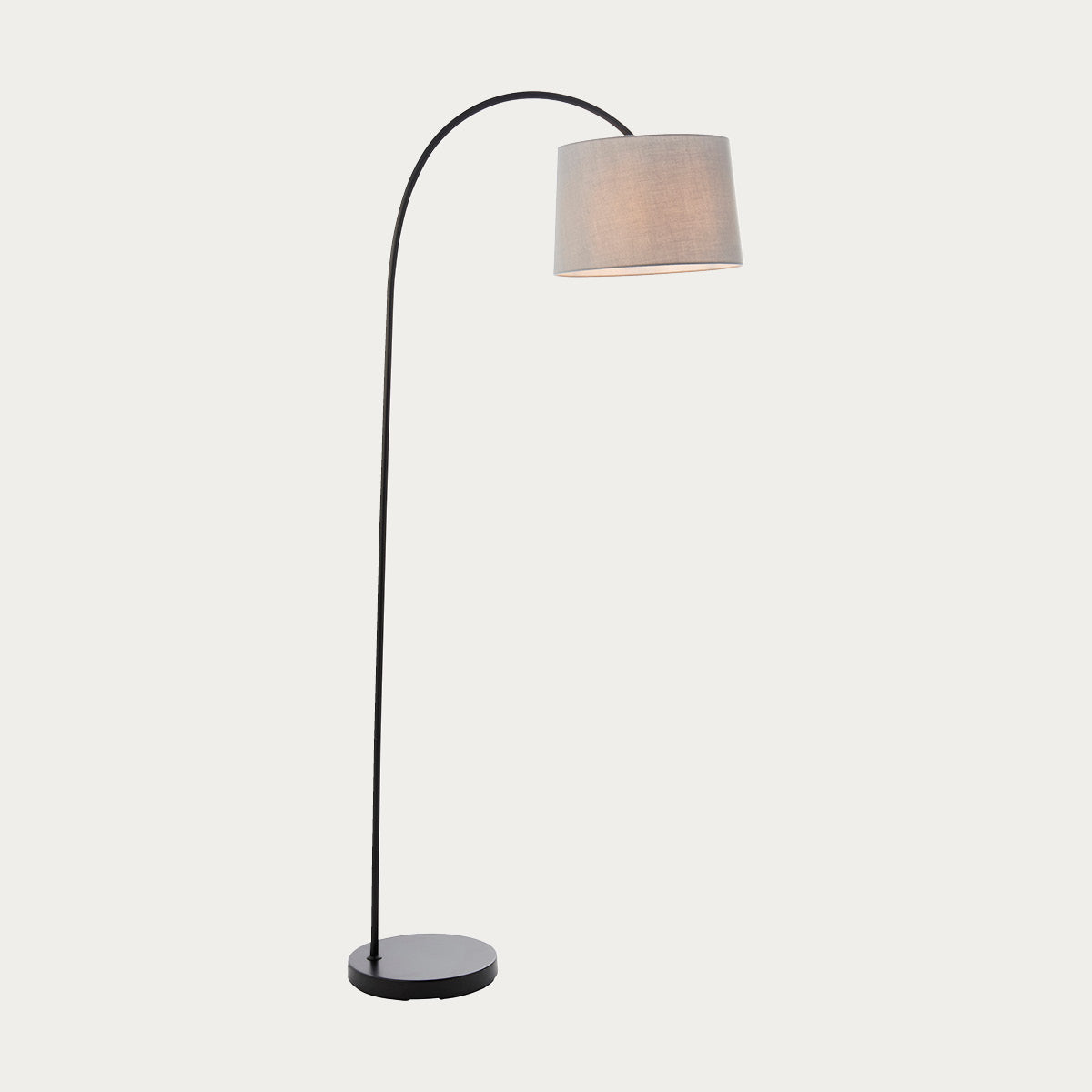 Willow Curved Floor Lamp in Black and Grey