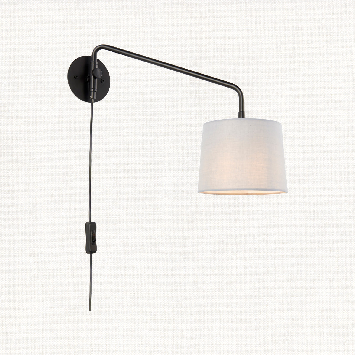 Willow Wall Light in Black and Grey