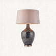 Iris Table Lamp in Grey Black with Mink Shade