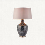 Iris Table Lamp in Grey Black with Mink Shade