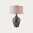 Iris Table Lamp in Grey Black with Mink Shade