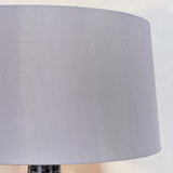 Iris Table Lamp in Grey Black with Mink Shade