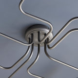 Russell Eight-Light Semi-Flush Light in Pewter