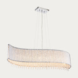 Fergus Clear Crystal Eight Light Pendant in Chrome