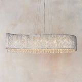 Fergus Clear Crystal Eight Light Pendant in Chrome