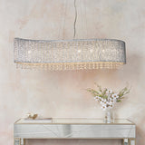 Fergus Clear Crystal Eight Light Pendant in Chrome