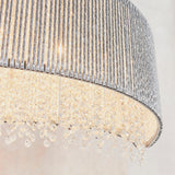 Fergus Clear Crystal Eight Light Pendant in Chrome