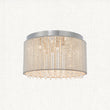 Fergus Clear Crystal Ten Light Flush Light in Chrome