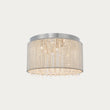Fergus Clear Crystal Ten Light Flush Light in Chrome