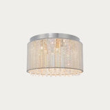 Fergus Clear Crystal Ten Light Flush Light in Chrome