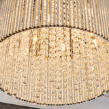 Fergus Clear Crystal Ten Light Flush Light in Chrome