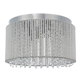 Fergus Clear Crystal Ten Light Flush Light in Chrome