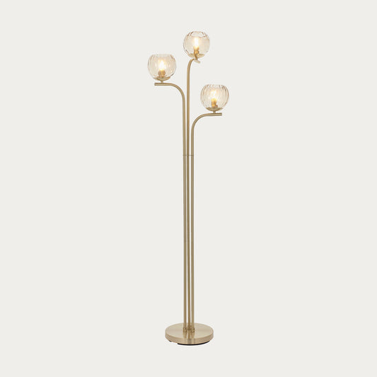 Ripple Floor Lamp in Brushed Brass