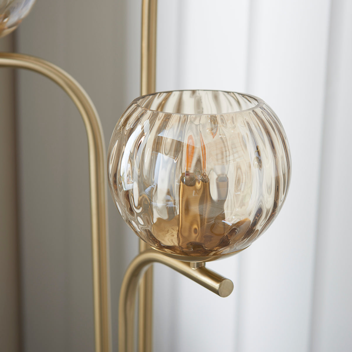 Ripple Floor Lamp in Brushed Brass