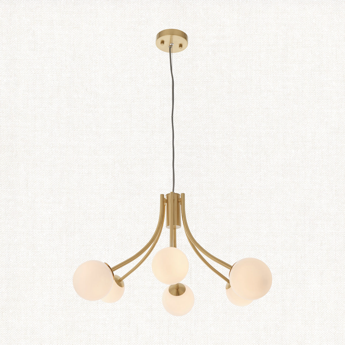 Sprout Six-Light Pendant in Brass
