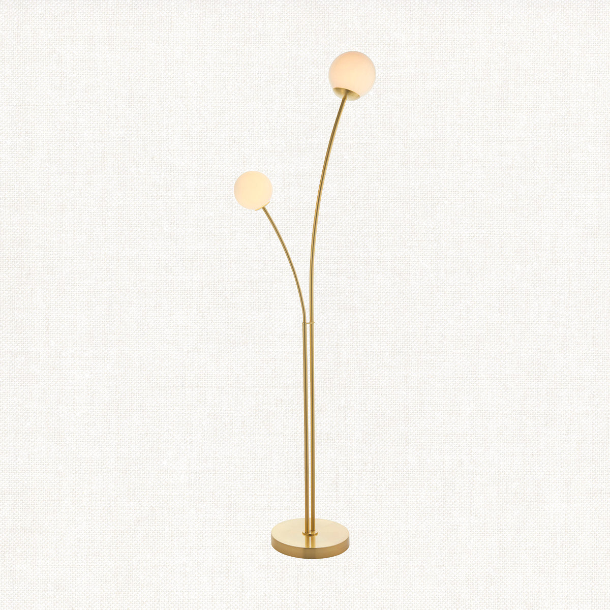 Sprout Double Floor Lamp in Brass