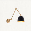 Lila Wall Light in Antique Brass and Matt Black