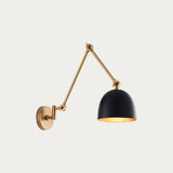Lila Wall Light in Antique Brass and Matt Black