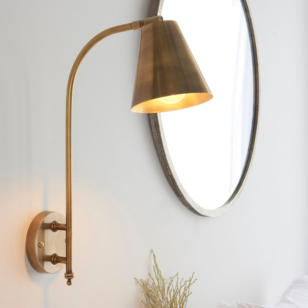 Garner Wall Light in Antique Brass