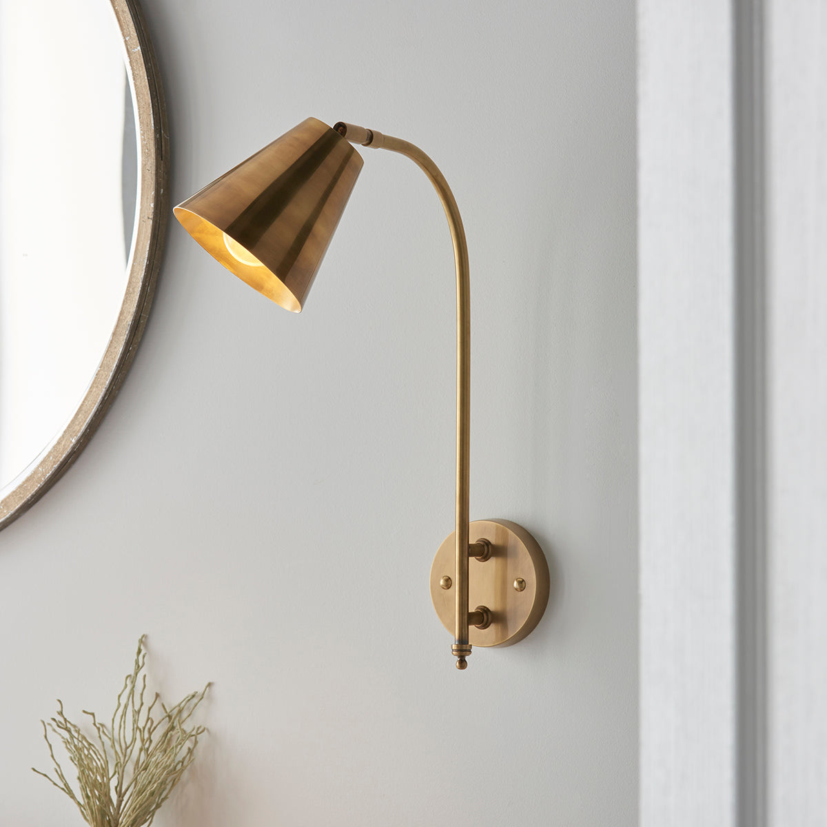 Garner Wall Light in Antique Brass