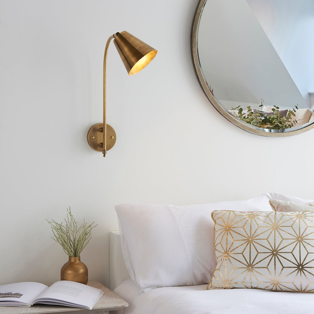 Garner Wall Light in Antique Brass